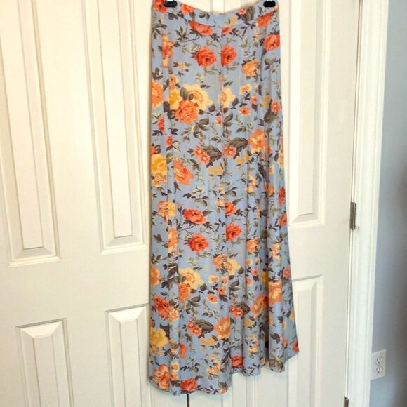 REVOLVE Majorelle Sangria Floral Maxi Skirt in Blue and Orange size large - Picture 6 of 11